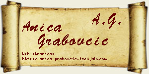 Anica Grabovčić vizit kartica